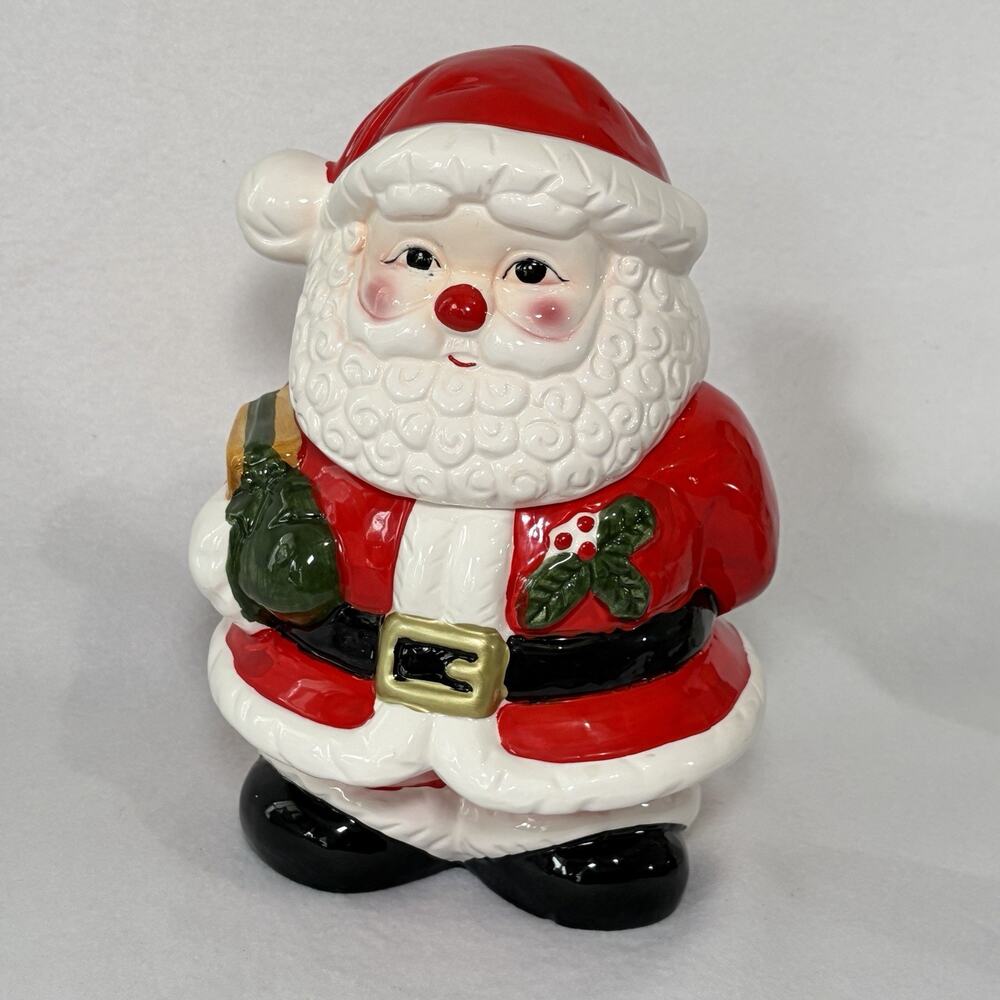 OGGI 12" Funtime Santa Clause St. Nick Ceramic Cookie Jar Christmas Winter